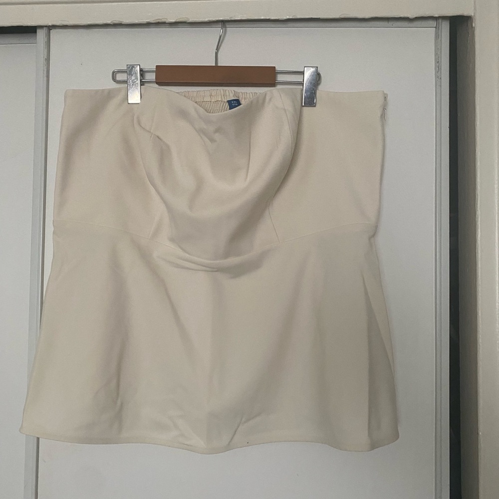 Old Navy white Strapless fitted A-Line tube top